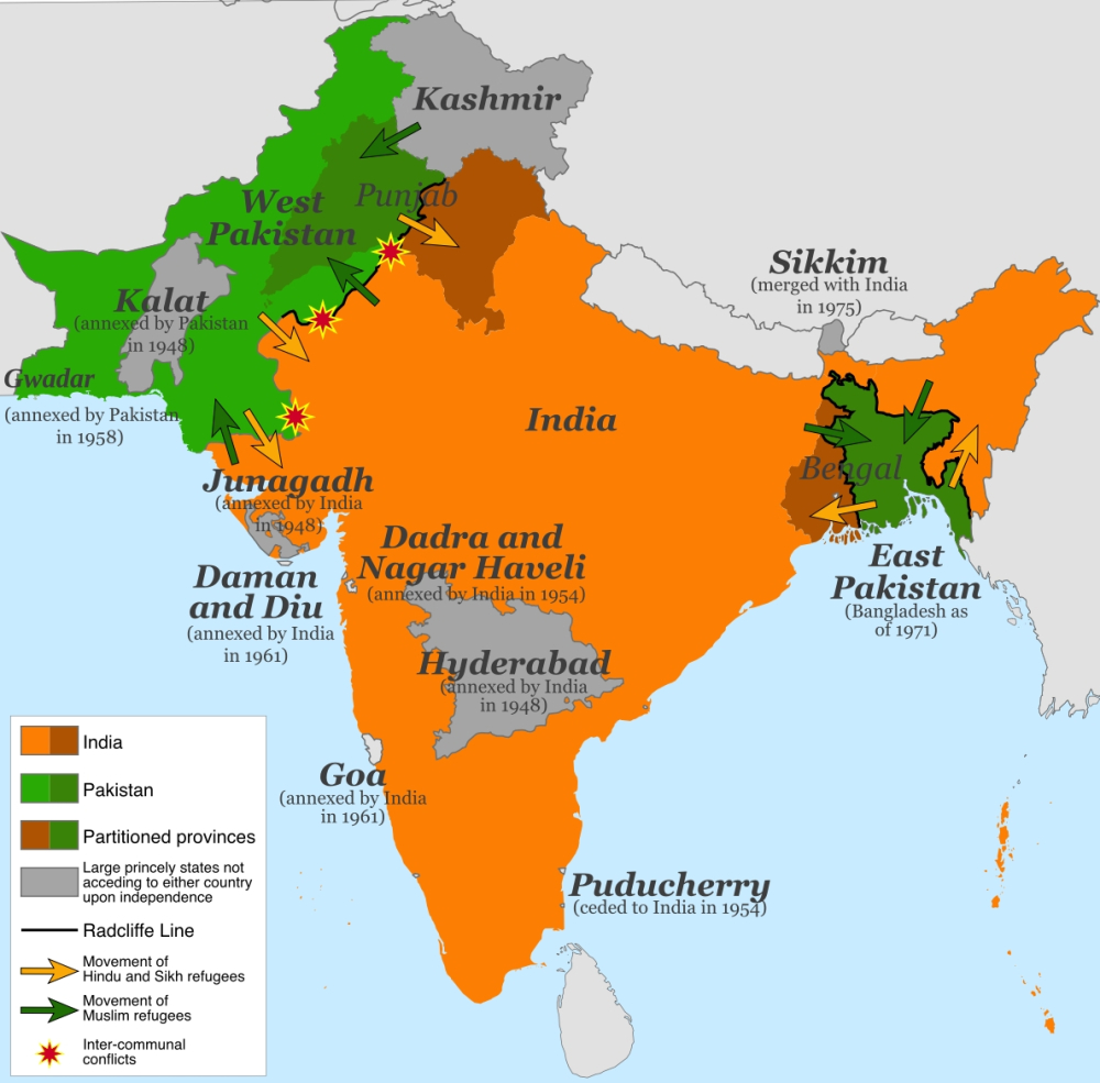 Partition of India and pakistan, radcliffe line, cyril radcliffe