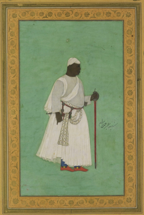 Fig. 1. Malik Ambar (pictured) is the most prominent example of a Siddi in India. He is best known for resisting Mughal encroachment into the Deccan (Courtesy: Victoria and Albert Museum; public domain)