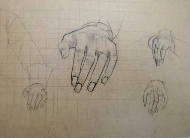 Study of the Maharaja’s hands by de Monvel, Paris ca 1930, The Tribune