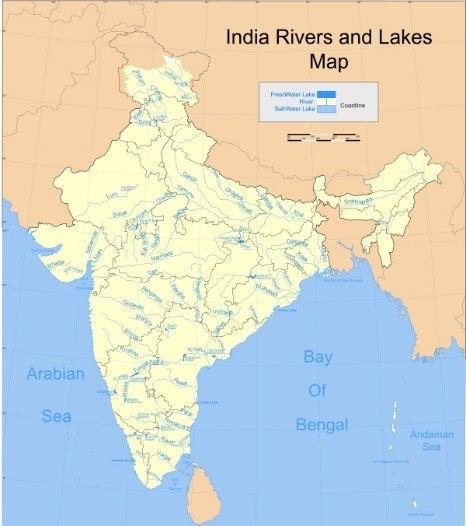 Fig 2: Rivers in India