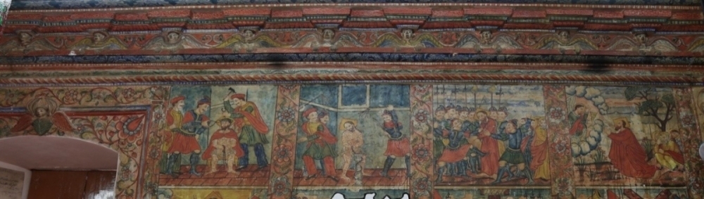 Fig.1 Murals on the upper row of the southern wall (Courtesy: Mar Sabor and Afroth Yacobite Syrian Church, Angamaly: Mohamed 2016)