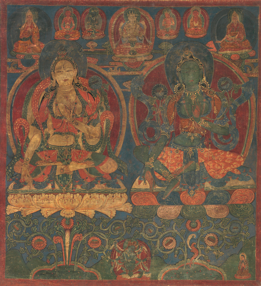 White Tara and Green Tara, c. 1450-1500