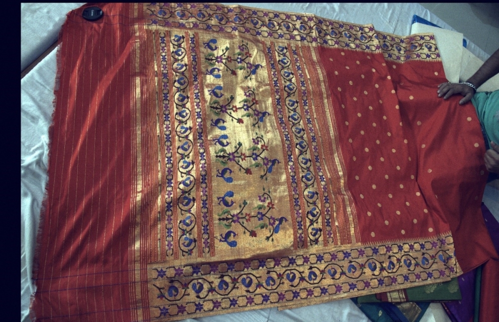 Details about   Indian Designer Weaving Paithani Saree Sari New Weaving Silk Saree Blouse S