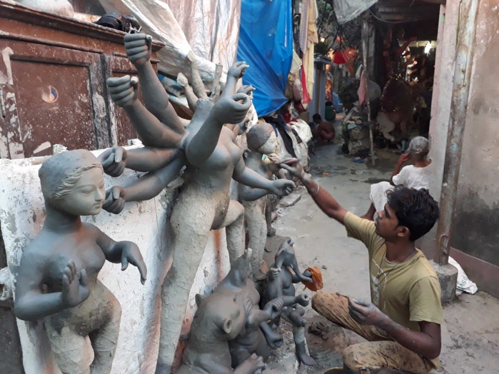 Durga Puja, Making Durga idols, kumortuli, durga pratima, religious festivals
