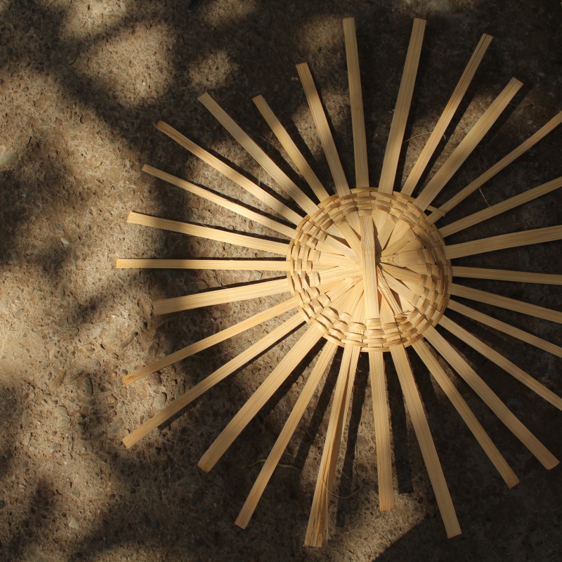 Base of a basket made in the Kangra Valley
