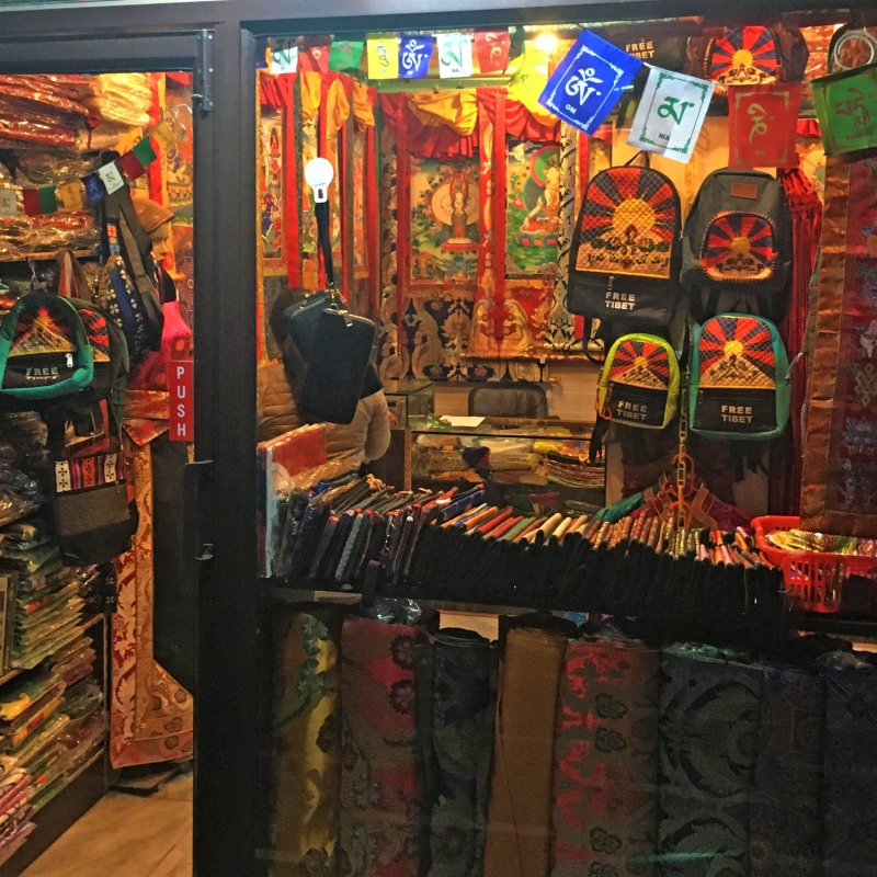 A handicrafts shop in Majnu ka Tilla