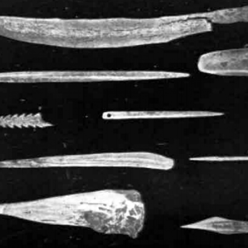 Polished bone tools, Burzahom (After IAR 1961–62:Pl.XXXVII)