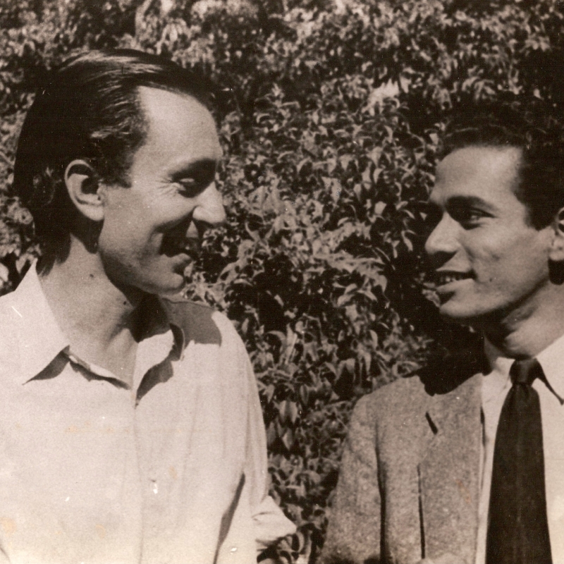 Balraj Sahni and Habib Tanvir in PWA meeting, 1940