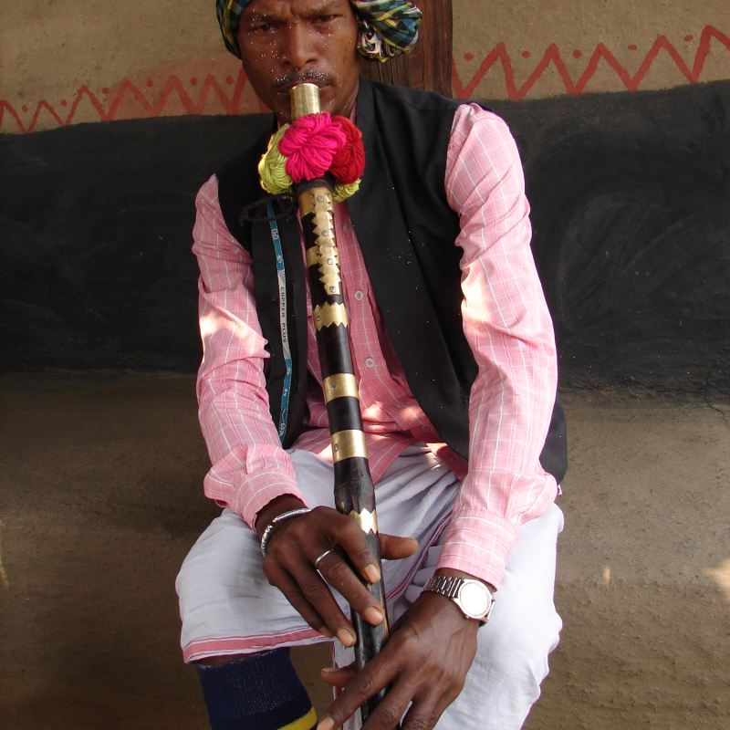 The baans,  played by Bisahar Ram Yadav