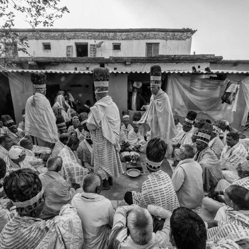A Goshti of the Ramnamis, Chhattisgarh, Photo Credit: Anzar Nabi