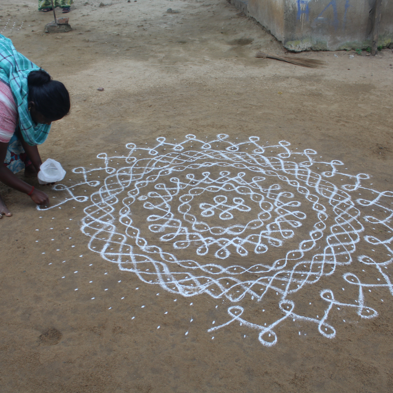 Significance Of Kolam In Tamil Culture Sahapedia