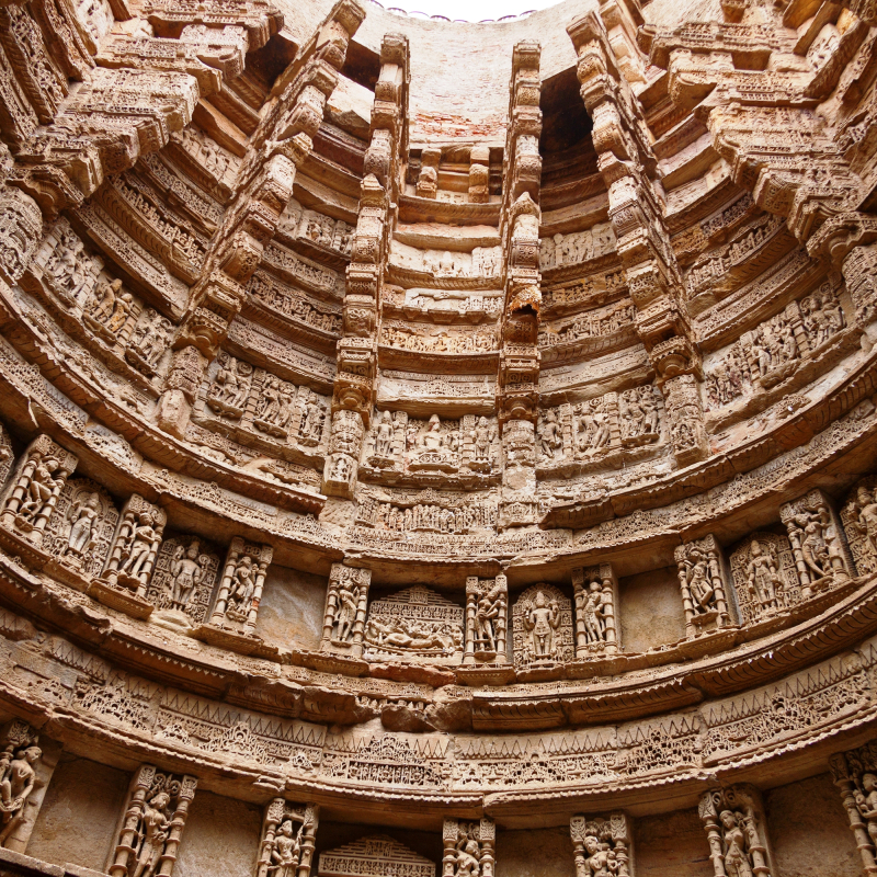 belle stepwell (puits à escaliers) près d’Ahmedabad