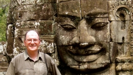 Hermann Kulke in 2012 at the Bayon temple at Angkor, built in late 12th century