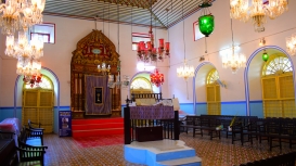 Sanctuary of the restored Kadavumbhagom Synagogue